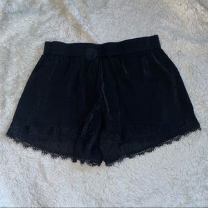 Black Satin Hollister Shorts